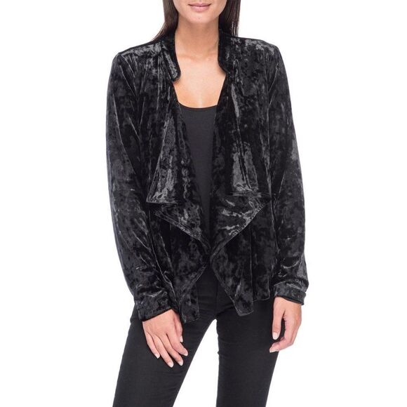 Collection By Bobeau  Magda Crushed Velvet Jacket - Picture 1 of 12